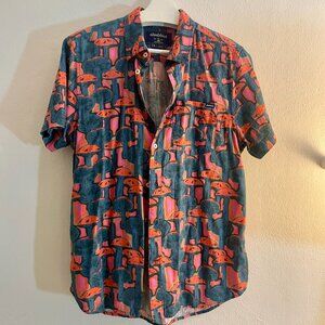 Chubbies The Funky Spore button down short sleeve shirt size Small
